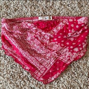 Pink strapless bandeau cami crop top